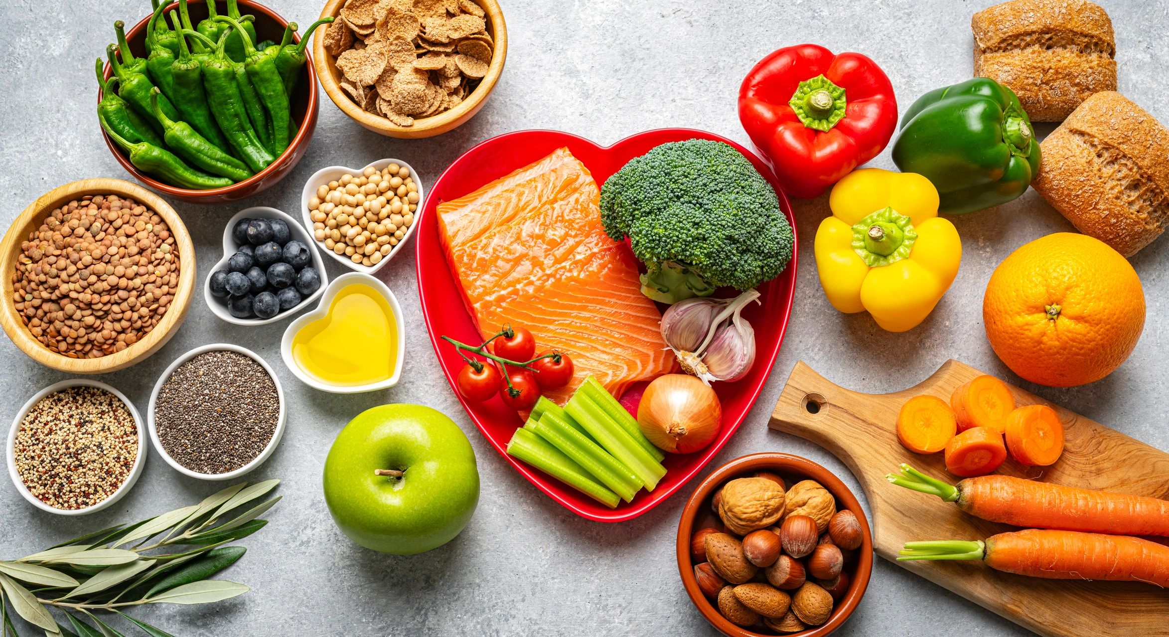 healthy food and nutrition